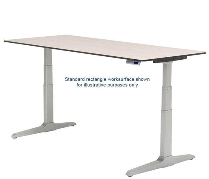 2 Leg Electric Adjustable Height Work Table - Ergsource