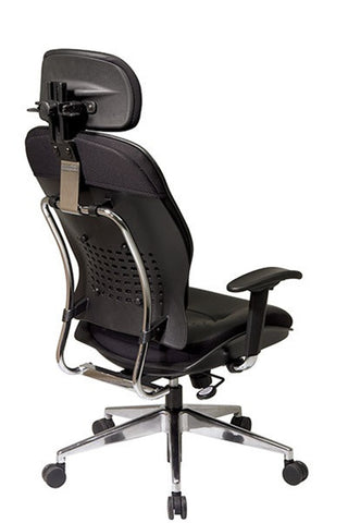 Leather mesh best sale office chair