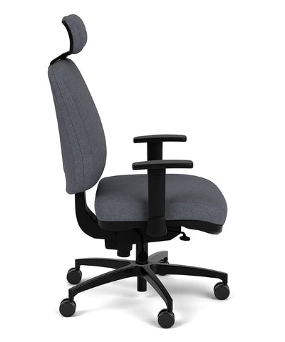 Office Chair with Lumbar Support - Black - Brisbane HD by Via Seating