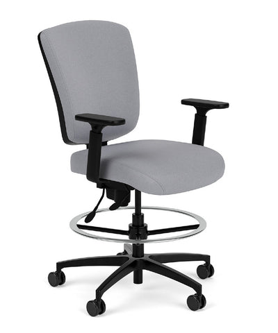 Office Chair with Lumbar Support - Black - Brisbane HD by Via Seating