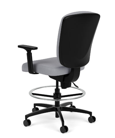 Office Chair with Lumbar Support - Black - Brisbane HD by Via Seating