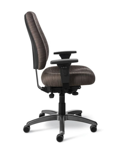 Boss Smoke Fabric Task Chair with Adjustable Arms