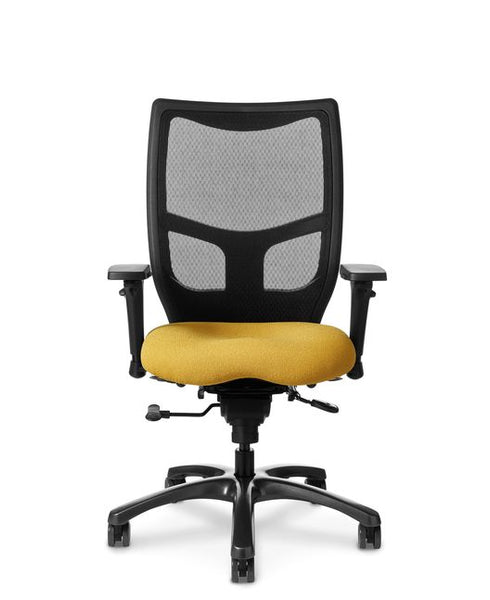 Offices to Go Black Low Back Mesh Back Tilter Conference Chair