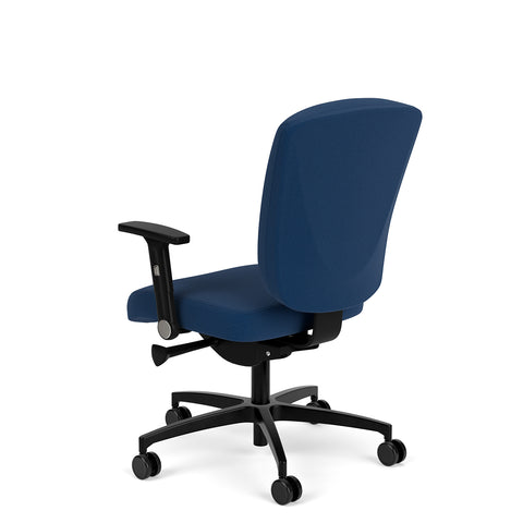 Office Chair with Lumbar Support - Black - Brisbane HD by Via Seating